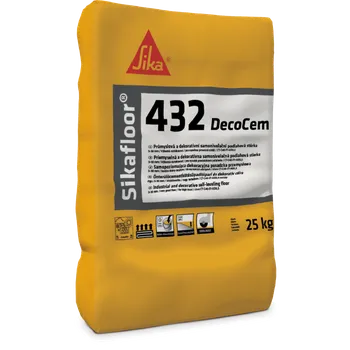 SIKA Sikafloor-432 DecoCem, průmyslová a dekorativní samonivelační podlahová stěrka Barva: světle šedá, Balení: paleta 40 pytlů=1000 kg