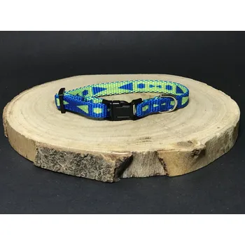 Obojek pro psa Palkar obojek z popruhu pro psy 25 cm x 10 mm modro-žlutá s šipkami (Palkar obojek z popruhu pro psy 25 cm x 10 mm modro-žlutá s šipkami)