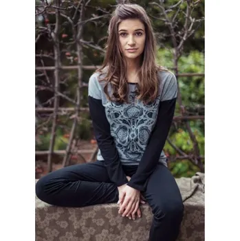 Dámské pyžamo Pyžamo Key dlouhé LHS 570 Velikost: XL, Vzor: 570