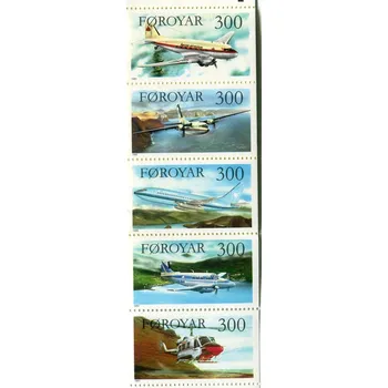 Poštovní známka (1985) MiNr. 125 - 129 ** (MH 3) - Faerské ostrovy - Letadla