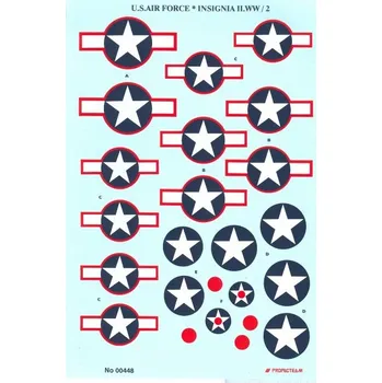 Plastikový model 1:48 USAF/NAVY výsostné znaky (2. světová válka)