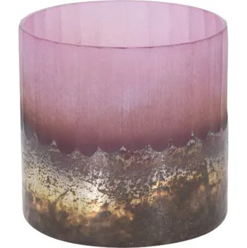Svícen H&L Svícen Gold na čajovou svíčku, růžová