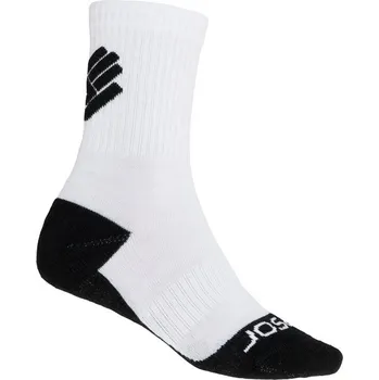 Cyklistické oblečení Ponožky SENSOR RACE MERINO bílé 9-11