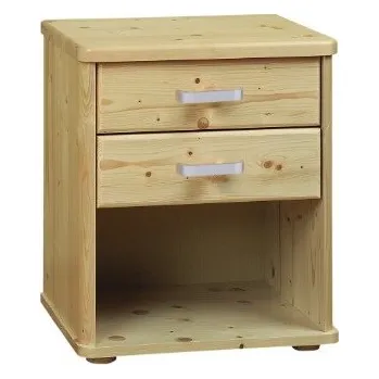 Noční stolek Noční stolek se 2 zásuvkami ROBIN HP 059, masiv Smrk