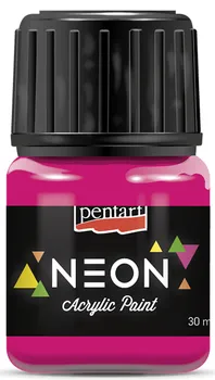 Vodová barva Pentart Akrylová barva neon 30 ml růžová