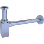 Umyvadlový sifon 5/4", odpad 32mm, hranatý, chrom