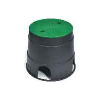 LARGE - ventilová šachtice PC (Kruhová šachtice, zelené víko pro 1 ventil, výška 25 cm, průměr víka 25 cm)