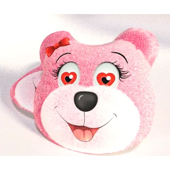 Dekorativní polštářek Dětský polštářek Méďa - růžový