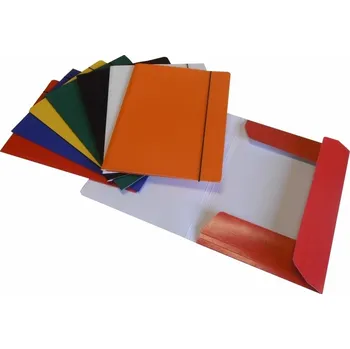 Kancelář Odkládací mapa 3 klopy A4 PP plus 253 s gumou, oranžová