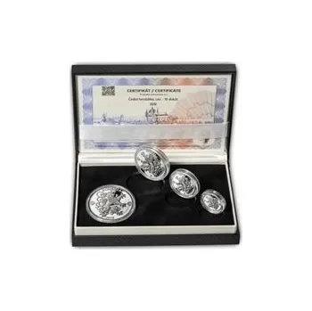 2018 - Proof - Česká heraldika. Lev. - sada Ag