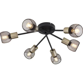 Bodové svítidlo Globo 54028-6S | FIASTRA bodové svítidlo | 6x E14 | černá | Š: 60 cm |