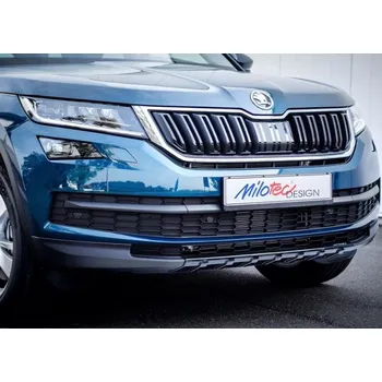 Lišta karosérie Milotec ochranná lišta předního nárazníku pro Škoda Kodiaq 2016-, černý lesklý
