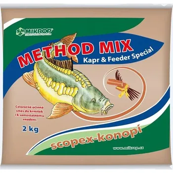 Návnadová surovina MIKROP Method mix scopex-konopí 2kg