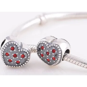 Souprava šperků Korálek AG 925/1000 srdce se šatony Light Siam Z 367