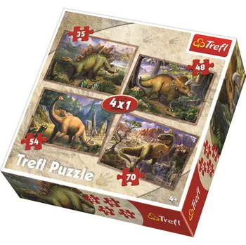 Puzzle Trefl Dinosauři 4v1 207 dílků