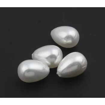 Dětské navlékací korálky Laboratorní perly bílé slzičky PU 002