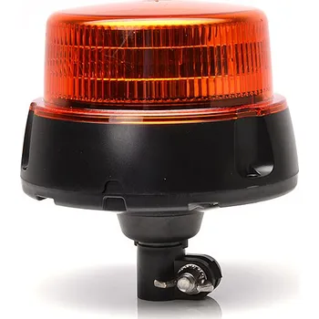 Autoelektronika LED Maják &nbsp;(1 program, žlutý kryt, na tyč, se&nbsp;zástrčkou) WAŚ, 12V-24V, ECE, SAE/DOT, IP 66/68, univerzální