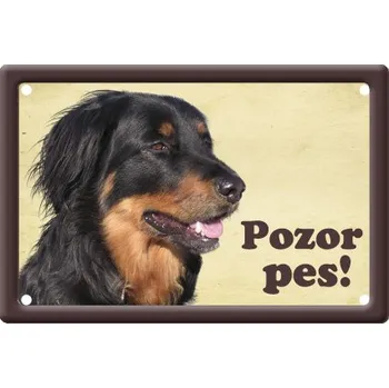 Plechová cedule Smal Výstražná cedule: Hovawart I