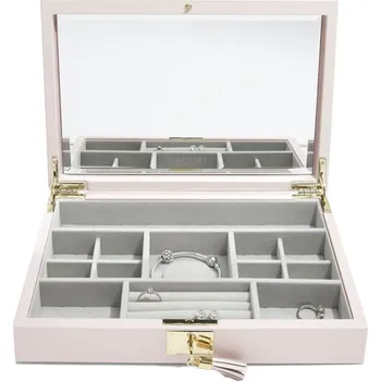 Šperkovnice Stackers, Šperkovnice Blossom Pink Leather Lid | růžová 75449