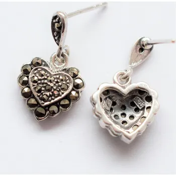 Souprava šperků Náušnice Marcasite srdce AG 925/1000 AG 031