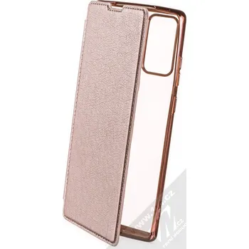 Pouzdro na mobilní telefon 1Mcz Electro Book flipové pouzdro pro Samsung Galaxy Note 20 růžově zlatá (rose gold)