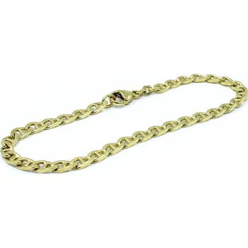 Náramek Leru Mohutný zlatý náramek s přepážkou 21cm