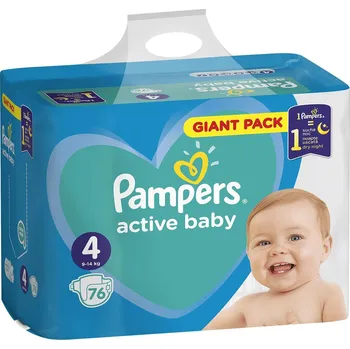 Plena Pampers Active Baby Giant Pack S4 9-14kg 76ks