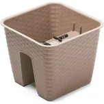 Prosperplast Truhlík na balkónové zábradlí Ratolla Railing 28 cm - barva mocca (7529U)