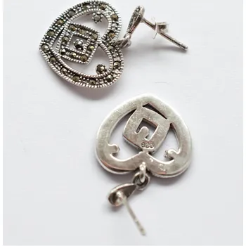 Souprava šperků Náušnice Marcasite srdíčka AG 925/1000 AG 052