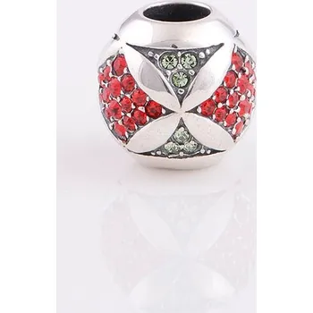 Souprava šperků Korálek AG 925/1000 se šatony Light siam a Chrysolite Z 369