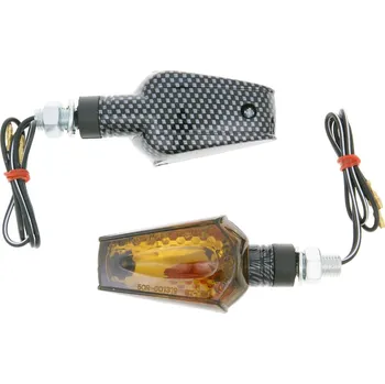 Směrový světlomet Vparts Sada blinkrů M10 Carbon-Look Beamer kouřové, krátký VC20094