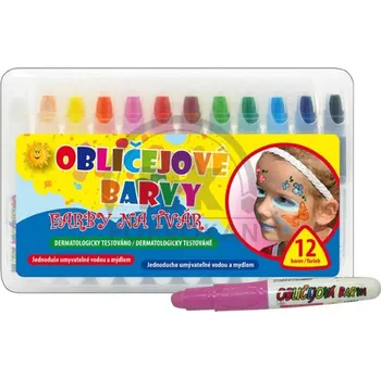 Speciální výtvarná barva OBLIČEJOVÉ BARVY - sada 12 ks