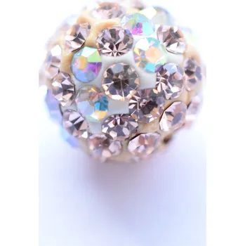 Korálek Šatonová kulička Peach Crystal AB 10mm korálek AB 011