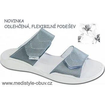Dámská zdravotní obuv MEDISTYLE VALČA 1V-A16/2 pantofel šedý, vel.36-42, --- - 36