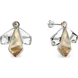 Náušnice zlaté se Swarovski Elements Falena KDF47313GSC Gold Shadow
