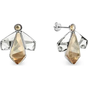 Náušnice Náušnice zlaté se Swarovski Elements Falena KDF47313GSC Gold Shadow