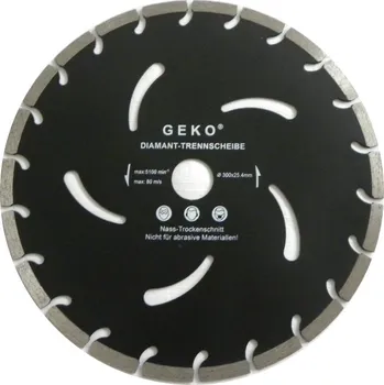 Řezný kotouč Geko Diamantový řezný kotouč segmentový 300 x 25,4 x 10 mm