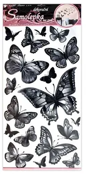 Samolepící dekorace MFP Paper Černošedí motýli 70 x 32 cm