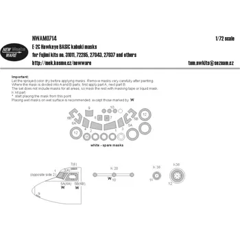 Plastikový model 1/72 Mask E-2C Hawkeye BASIC (FUJIMI)