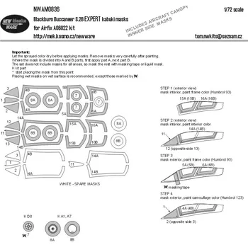 Plastikový model New Ware 1/72 Mask Blackburn Buccaneer S.2B EXPERT (AIRF)