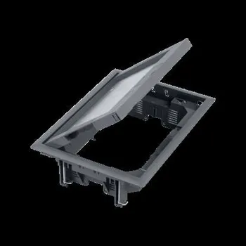 Elektroinstalační krabice SIMON FB24012/1 Podlahová krabice FB obdélníkový 8×K45 12mm šedá 85mm116mm IK:IK08