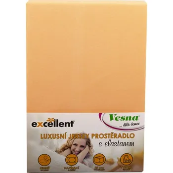 Prostěradlo Vesna Prostěradlo JERSEY EXCELLENT s elastanem lososová 90x200