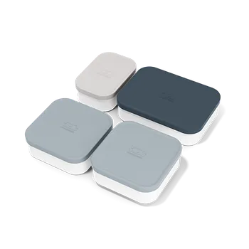 Termobox MonBento, Sada nádob do svačinového boxu Original MB Extra 4ks | šedá / bílá