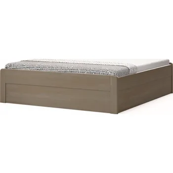 Postel BMB Postel Marika s nízkým čelem oblá - masivní buk Moření: šedá, Provedení: Bez roštu, Rozměr: 160 x 200 cm