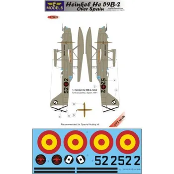 Plastikový model 1/72 Decals Heinkel He 59B-2 over Spain