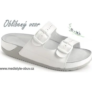 Dámská zdravotní obuv MEDISTYLE ROZÁRA 4R-J11 pantofel bílý, bílá - 42