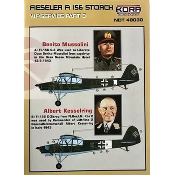 Plastikový model 1/48 Decals Fiesler Fi-156 Storch VIP Service Pt.3