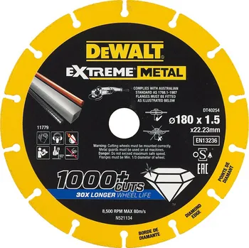 Řezný kotouč DeWALT DT40254 180 mm