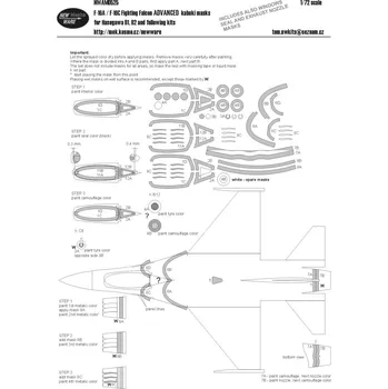 Plastikový model 1/72 Mask F-16A/F-16C Fight.Falcon ADVANCED (HAS)