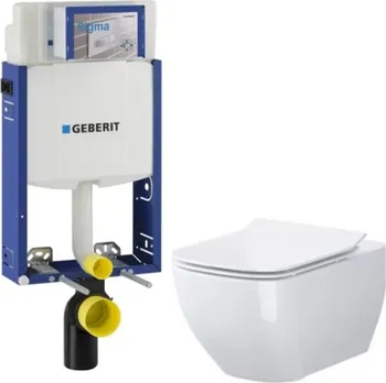 Geberit Kombifix Eco nádržka UP 320 bez ovládací desky + WC Cersanit Virgo Cleanon + sedátko